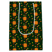 Pumpkin-Herbstlaub Mittlere Geschenktüte (Rückseite)