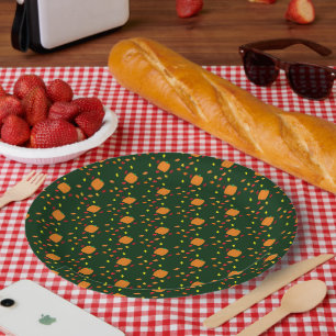 Pumpkin-Herbstlaub Pappteller