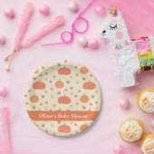 Pumpkin Herbstlaubs Pattern Baby Dusche Teller (Party)