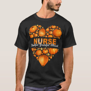 Pumpkin Herz Nurse Autumn dankbar dankbar Dankbark T-Shirt