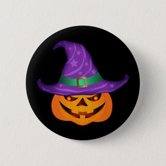 Pumpkin Hexe Button (Vorderseite)