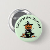 Pumpkin Hexe Button (Vorne & Hinten)