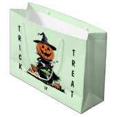 Pumpkin Hexe Große Geschenktüte (Vorderseite Schrägansicht)