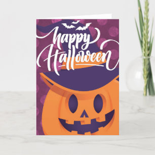 Pumpkin Hexe Happy Halloween Karte