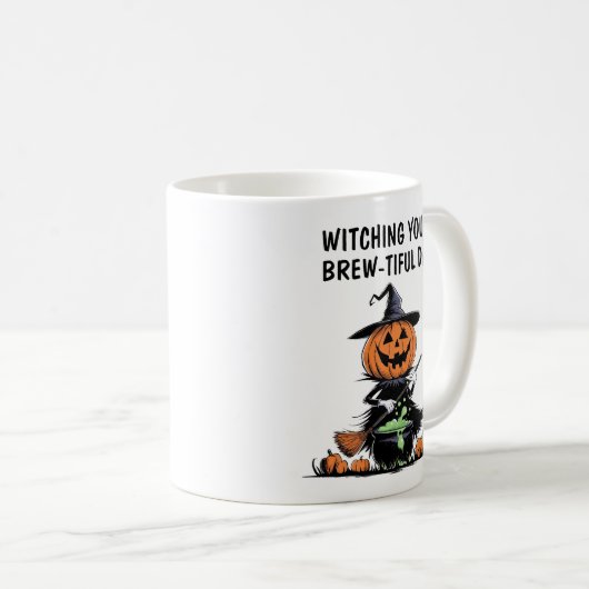 Pumpkin Hexe Kaffeetasse (VorderseiteRechts)