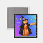 Pumpkin Hexe Magnet (Vorderseite/Rückseite)