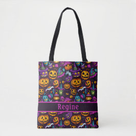 Pumpkin Hexenhut Black Tote Bag Tasche