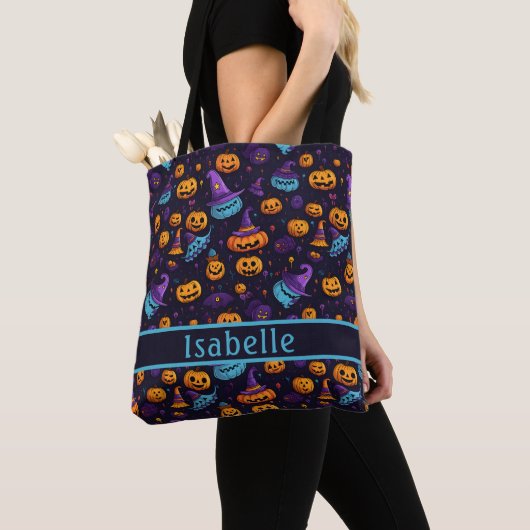 Pumpkin Hexenhut Navy Tote Bag Tasche (Von Nahem)