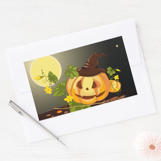 Pumpkin Hexenkleber Rechteckiger Aufkleber
