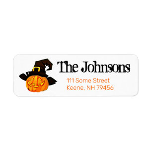 Pumpkin Hexenkupf Halloween-Rücksendeadressen-Aufk