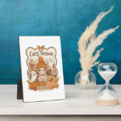 Pumpkin-highland Cow Ghost Halloween Fotoplatte (Seite)