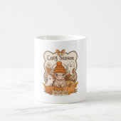 Pumpkin-highland Cow Ghost Halloween Kaffeetasse (Mittel)