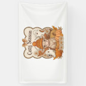 Pumpkin-Hochland Kuh Ghost Halloween Banner (Vertikal)