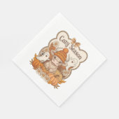 Pumpkin-Hochland Kuh Ghost Halloween Serviette (Ecke)