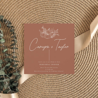 Pumpkin Hochzeit Probe Dinner Einladung