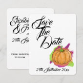 Pumpkin Hochzeit speichern das Datum Einladung (Vorne/Hinten)