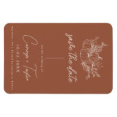 Pumpkin Hochzeit speichern das Datum Magnet (Horizontal)