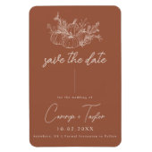 Pumpkin Hochzeit speichern das Datum Magnet (Vertikal)
