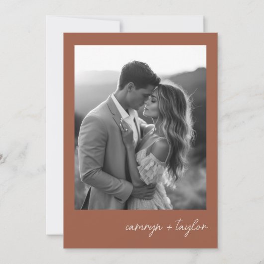 Pumpkin Hochzeit speichern das Datum Save The Date (Rückseite)