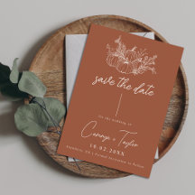 Pumpkin Hochzeit speichern das Datum