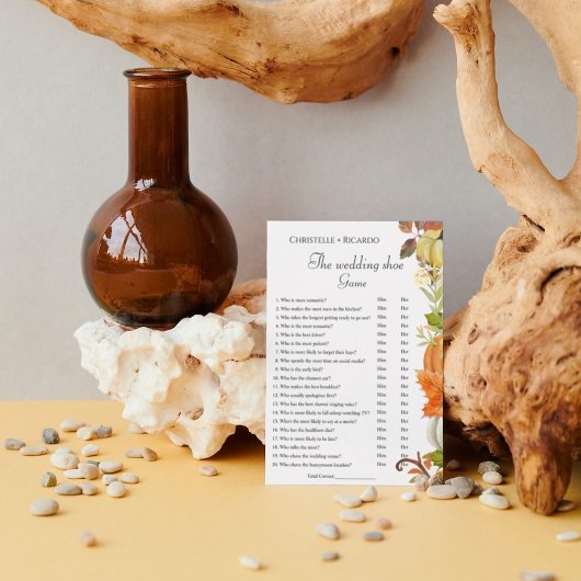 Pumpkin Hochzeitsschuhspiel Junggeselinnen-Abschie Ankündigung