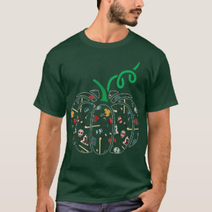Pumpkin Hockey Pattern Lazy Halloween Kostüm Cool T-Shirt
