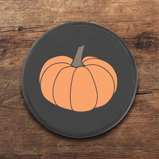 Pumpkin Hockey Puck
