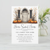 Pumpkin Housewärming Party Zuhause Sweet Zuhause Einladung (Stehend Vorderseite)