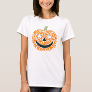 Pumpkin Hund Katzenpaw Print Halloween Päpsel Love T-Shirt