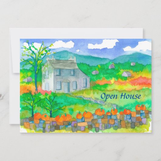 Pumpkin Hütte Herbstwohnung Einladung (Vorderseite)