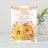 Pumpkin Hütte Housewarming Party Einladung (Stehend Vorderseite)