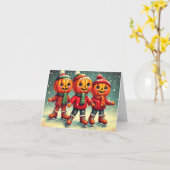 Pumpkin Ice Skaten Karte (Gelbe Blume)