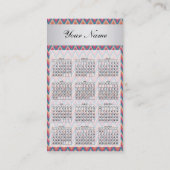 Pumpkin Ikat ZigZag Pocket 2019 Kalender Visitenkarte (Rückseite)