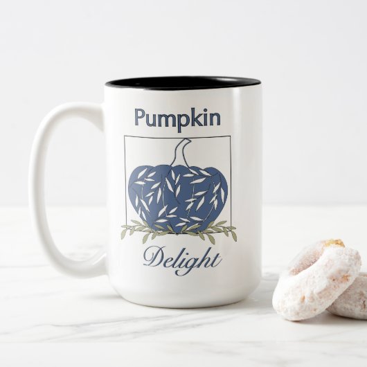 Pumpkin im Licht - Pumpkin-Freude Zweifarbige Tasse (Mit Donut)