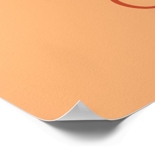 Pumpkin in a Chrysanthemum Pattern Poster (Ecke)