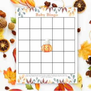 Pumpkin in hat - Baby Dusche Bingo Spiel