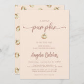 Pumpkin Invite - Eine kleine Pumpkin Baby Dusche Einladung (Vorne/Hinten)