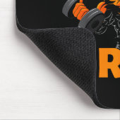 Pumpkin Iron Halloween Gym Workout Lifting Pun Fun Mousepad (Ecke)