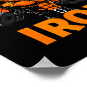 Pumpkin Iron Halloween Gym Workout Lifting Pun Fun Poster (Ecke)