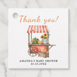 Pumpkin ist auf dem Weg Baby Shower Vielen Dank Geschenkanhänger