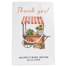 Pumpkin ist auf dem Weg Baby Shower Vielen Dank Mittlere Geschenktüte