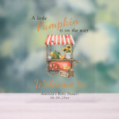 Pumpkin ist auf dem Weg Welcome Baby Dusche Acrylschild (Neutral)