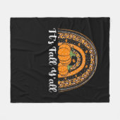 Pumpkin It's Fall Y’all Happy Fall Erntedank Fleecedecke (Vorderseite (Horizontal))