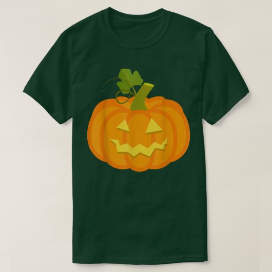 Pumpkin Jack O' Lantern Face, Evil Lächeln, Hallow T-Shirt (Design vorne)