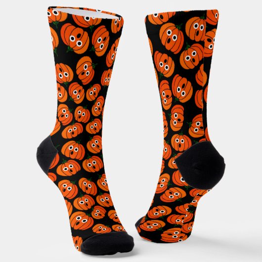 Pumpkin Jack-o-Lanterns Halloween Socken (Gewinkelt)