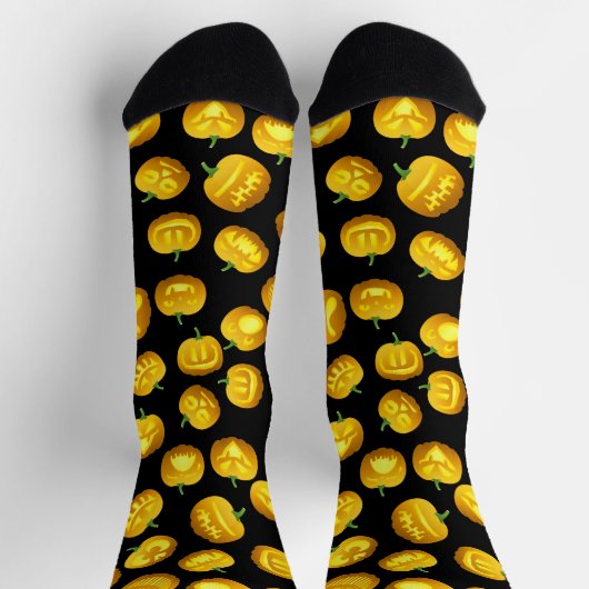 Pumpkin Jack-o-Lanterns Halloween Socken (Oben)