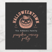 Pumpkin Jack OLantern Orange Halloween-Party Weinetikett (Einzelnes Label)