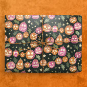 Pumpkin Jack-o''lantern Parade Pattern Geschenkpapier