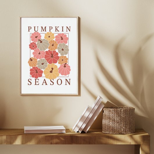 Pumpkin-Jahreszeit Whimsical uneingerahmt Poster