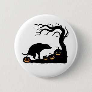 Pumpkin Kackte Patrol Funny Halloween Hund Button